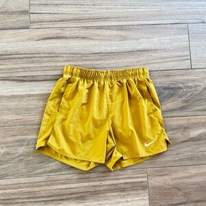 Nike Men's Athletic Shorts Yellow with White Swoosh